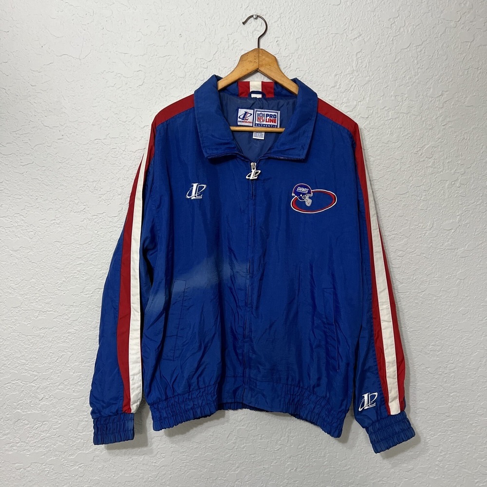 NY Giants Logo Athletic NFL Pro Line Full Zip Size L Vintage 1990s